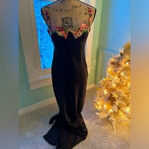 Formal black dress with flowers - Showpo